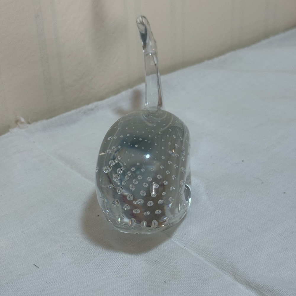 Clear Glass Whale Figurine Decorative Paperweight - Picture 2 of 9